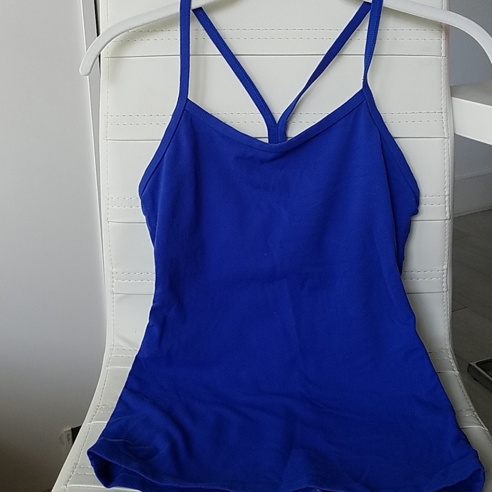 Lululemon power Y tank size 4 blue